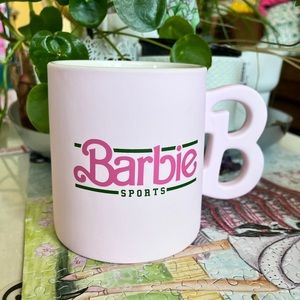 Barbie Sport Tennis Pink Mug with Barbie Logo Handle NWT Hard to Find